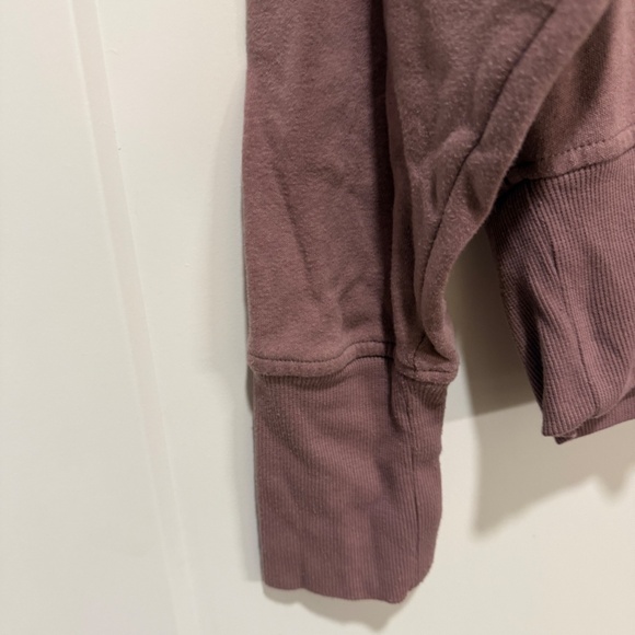 Old Navy Mauve Mock Neck Side Zip Cozy Fleece Sweatshirt L - Picture 3 of 5